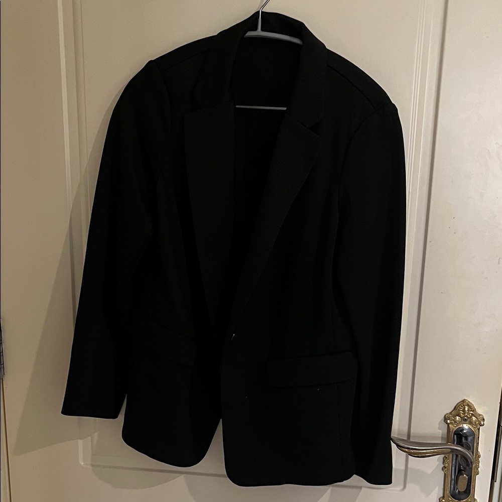 Men's Black Single-Breasted Blazer - Brand Unspecified